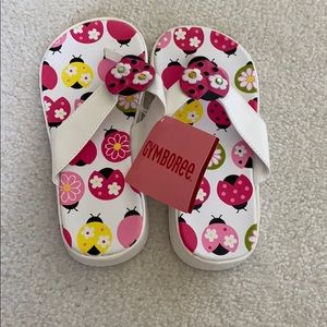 Ladybug flip flops